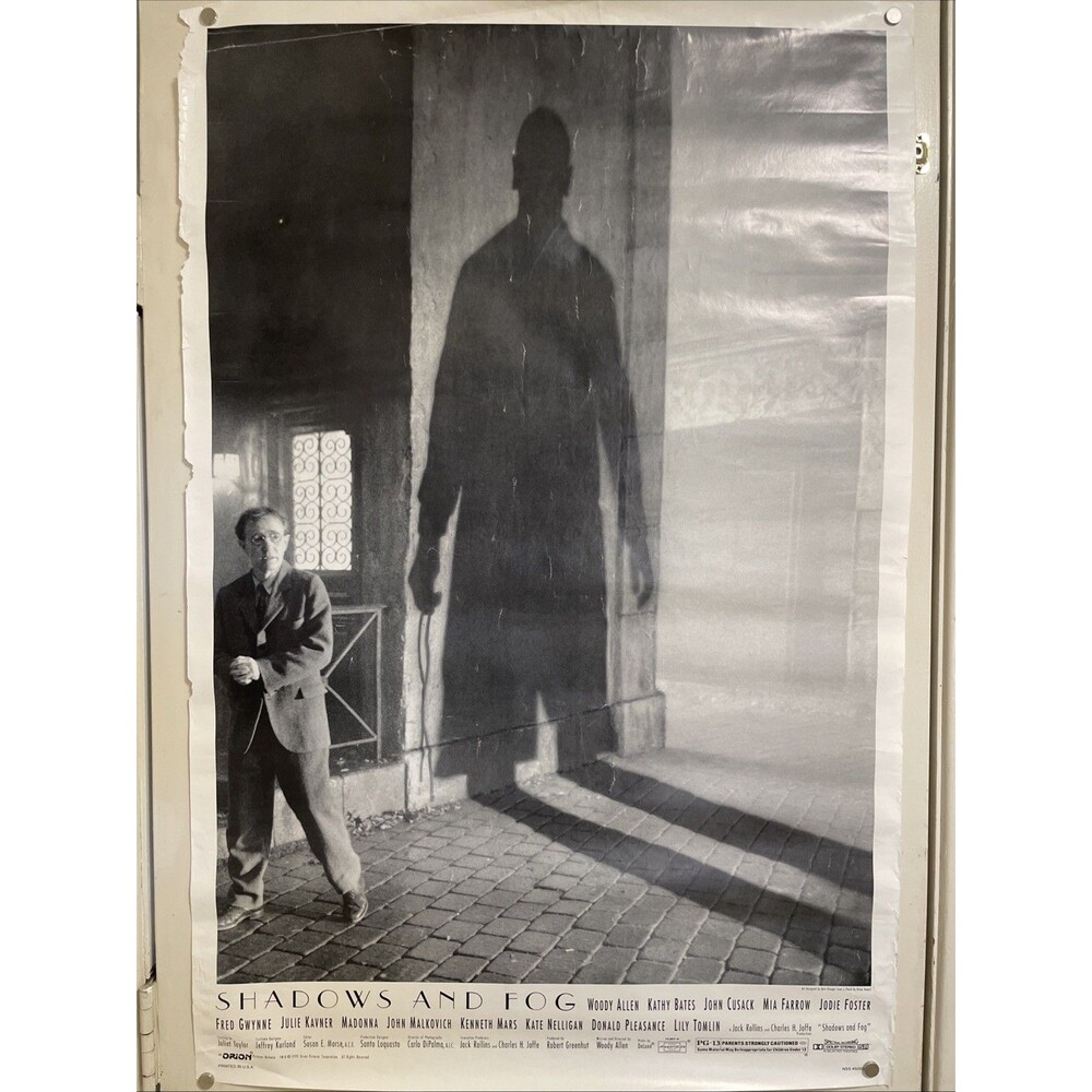 1992 SHADOWS & FOG Original One Sheet Poster DS 27x41 Woody Allen MYSTERY
